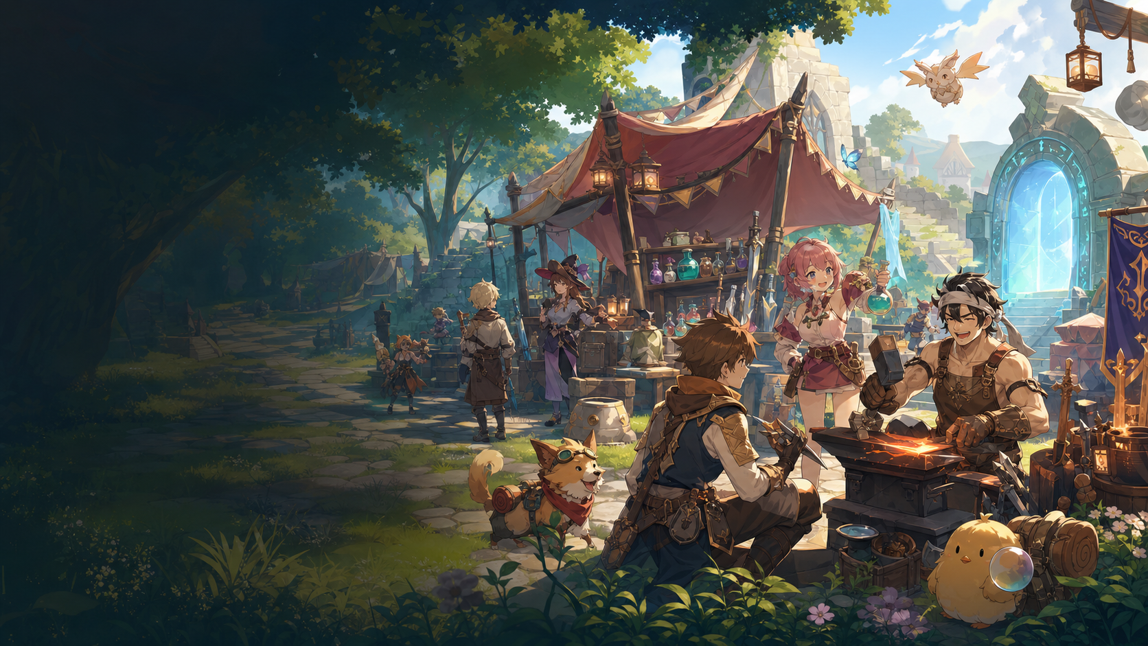 Fantasy marketplace camp